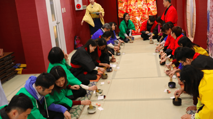 Japan team building tea ceremony