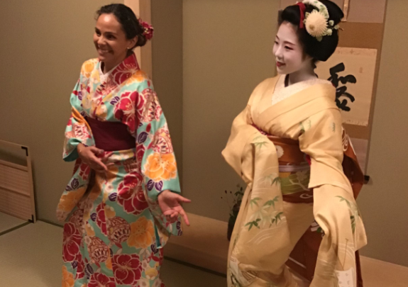 Geisha Tea Ceremony And Show In Kyoto Gion With Kimono Wearing Gion