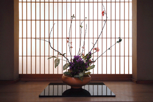 Ikebana, Traditional, Japanese Flower Arrangement