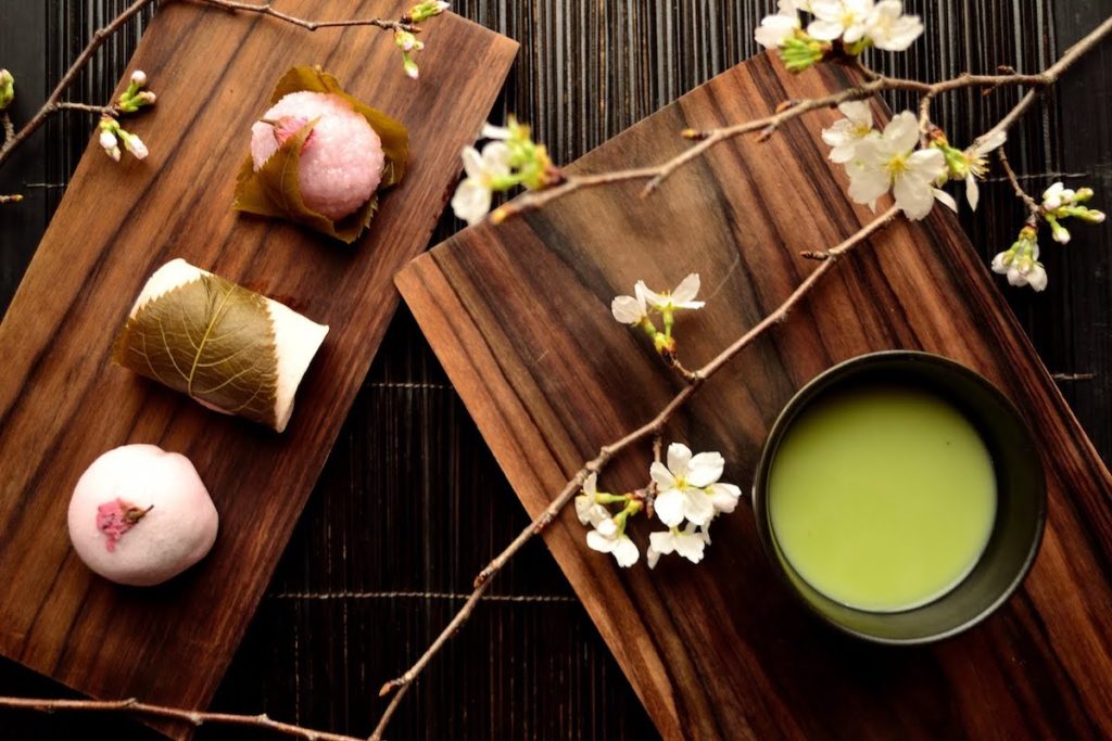 Japanese sweets with Maccha