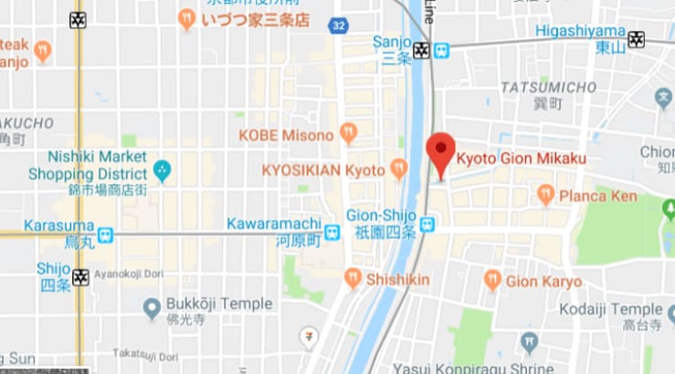 Gion Mikaku Map