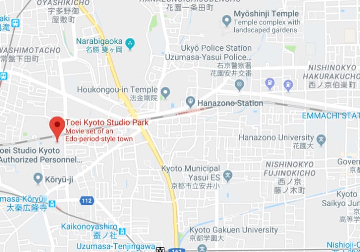 Toei Kyoto Studio Park Map
