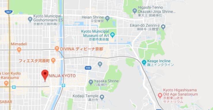 Ninja Kyoto Map