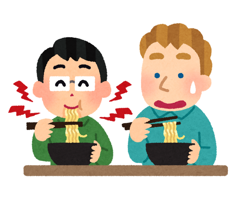 Slurping noodles in Japan